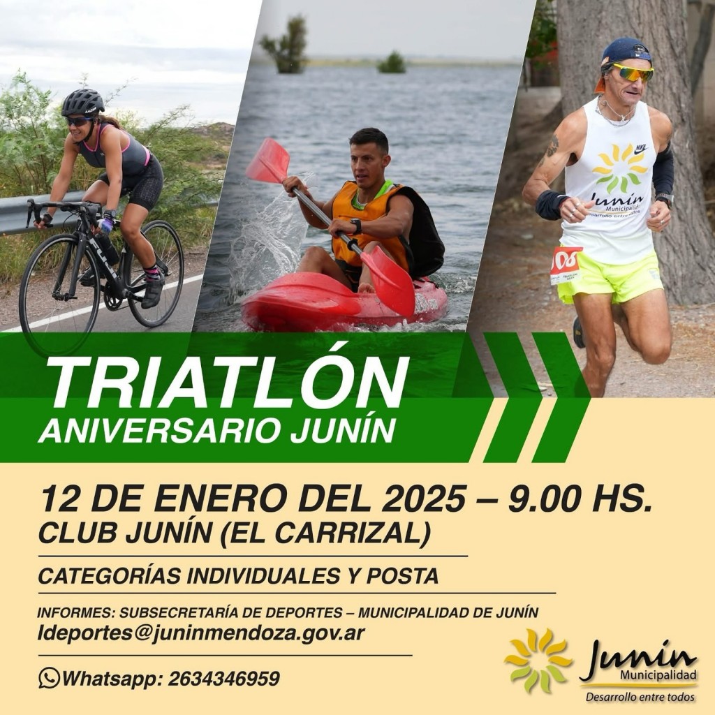 Se viene un nuevo Triatlón en Junín