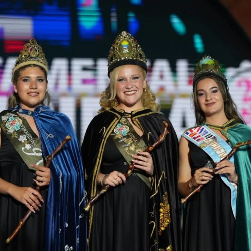 Camila Sáez Coronada como Reina de la Vendimia 2025 en Junín