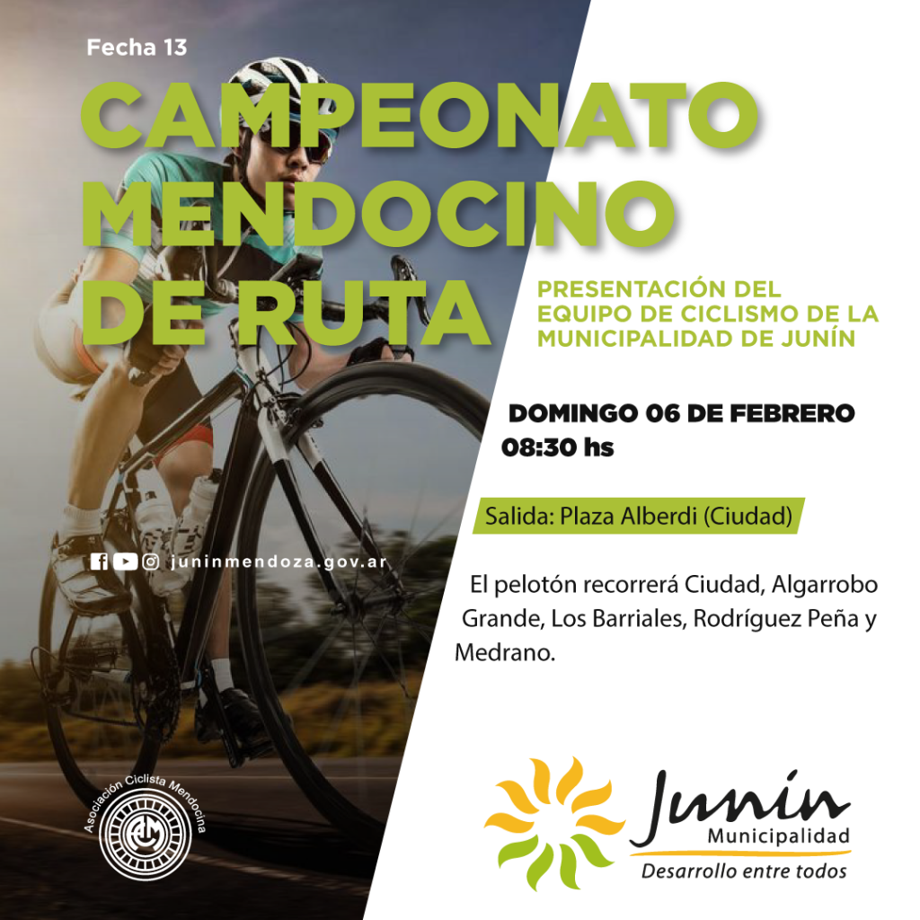 La temporada de Ciclismo Mendocino comenzará a definirse en Junín 
