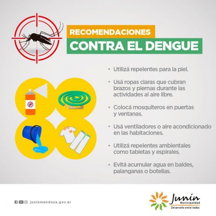 Junín recuerda las recomendaciones para Prevenir el Dengue