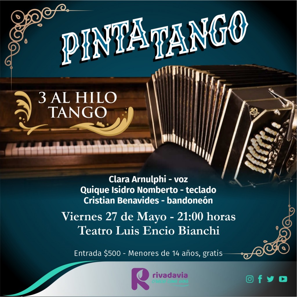 Llega “Pinta Tango” a Rivadavia 