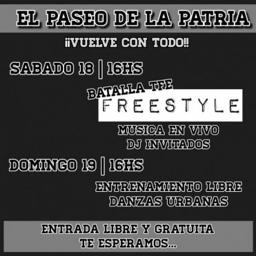 San Martín: Vuelve el mejor Hip Hop al Paseo de la Patria