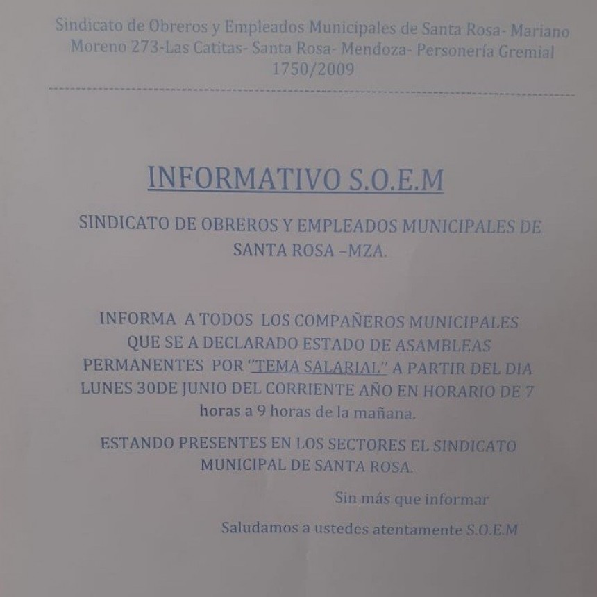 Sindicatos en Acción: crecen las protestas gremiales en Santa Rosa por salarios municipales