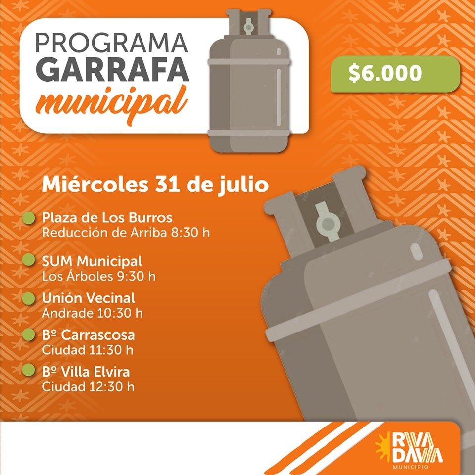 Rivadavia: Programa Garrafa Municipal 