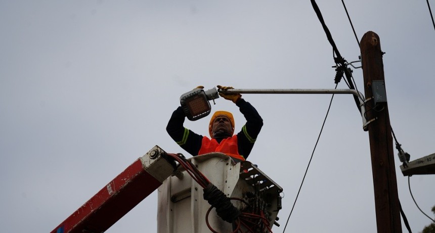 Rivadavia alcanzó el 80% de alumbrado LED en su red pública